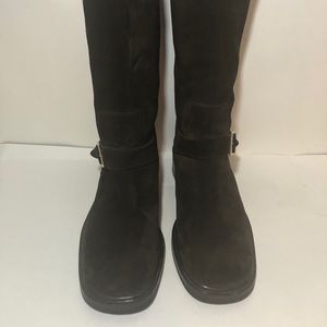 Gucci women’s biker suede boots Sz 9.5 brown